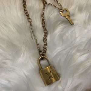 Louis Vuitton gold lock necklace